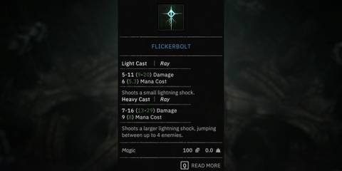 flickerbolt spell in tainted grail the fall of avalon