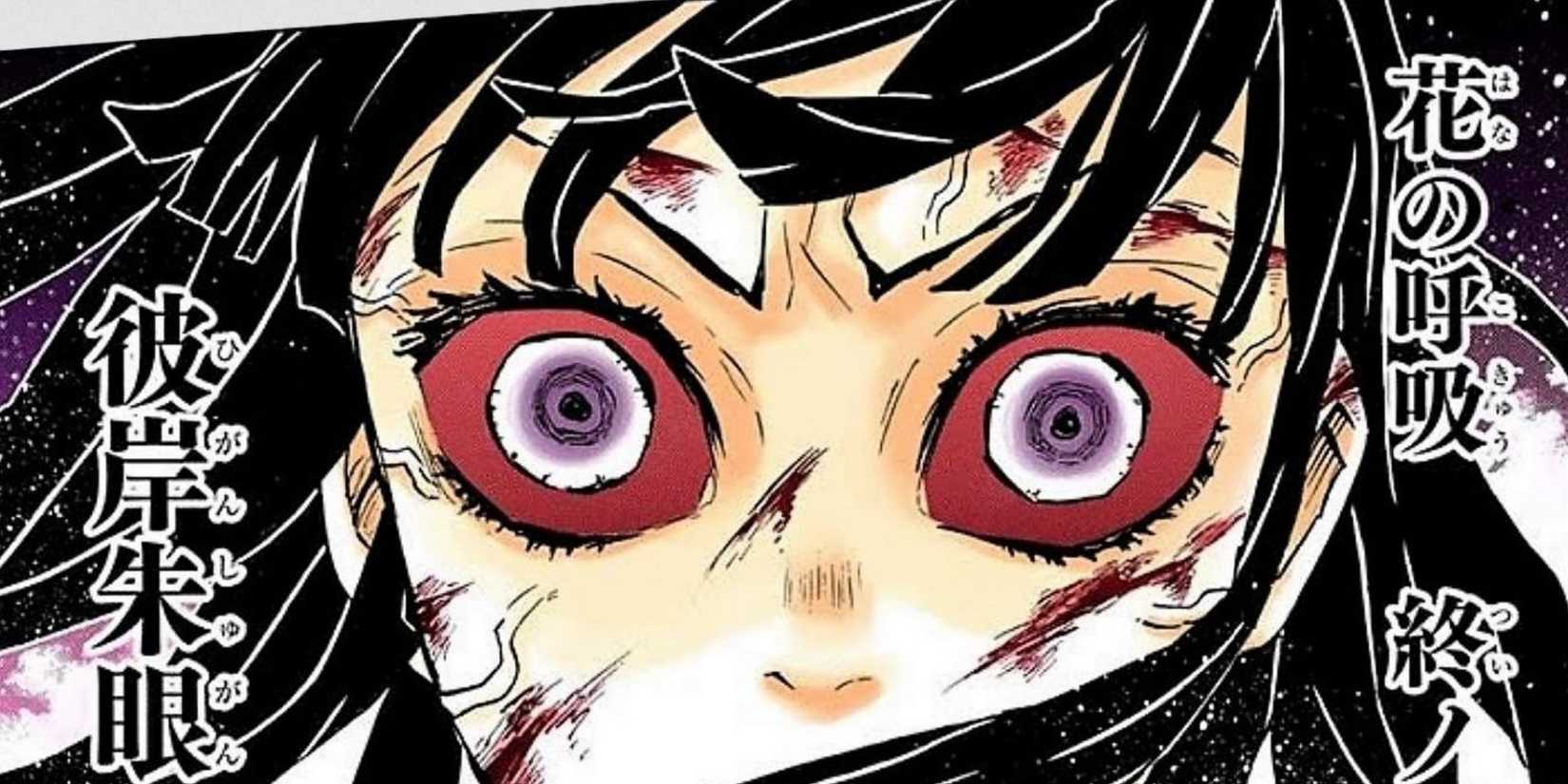 Kanao uses Flower Breathing's final form: Equinoctial Vermilion Eye in Demon Slayer