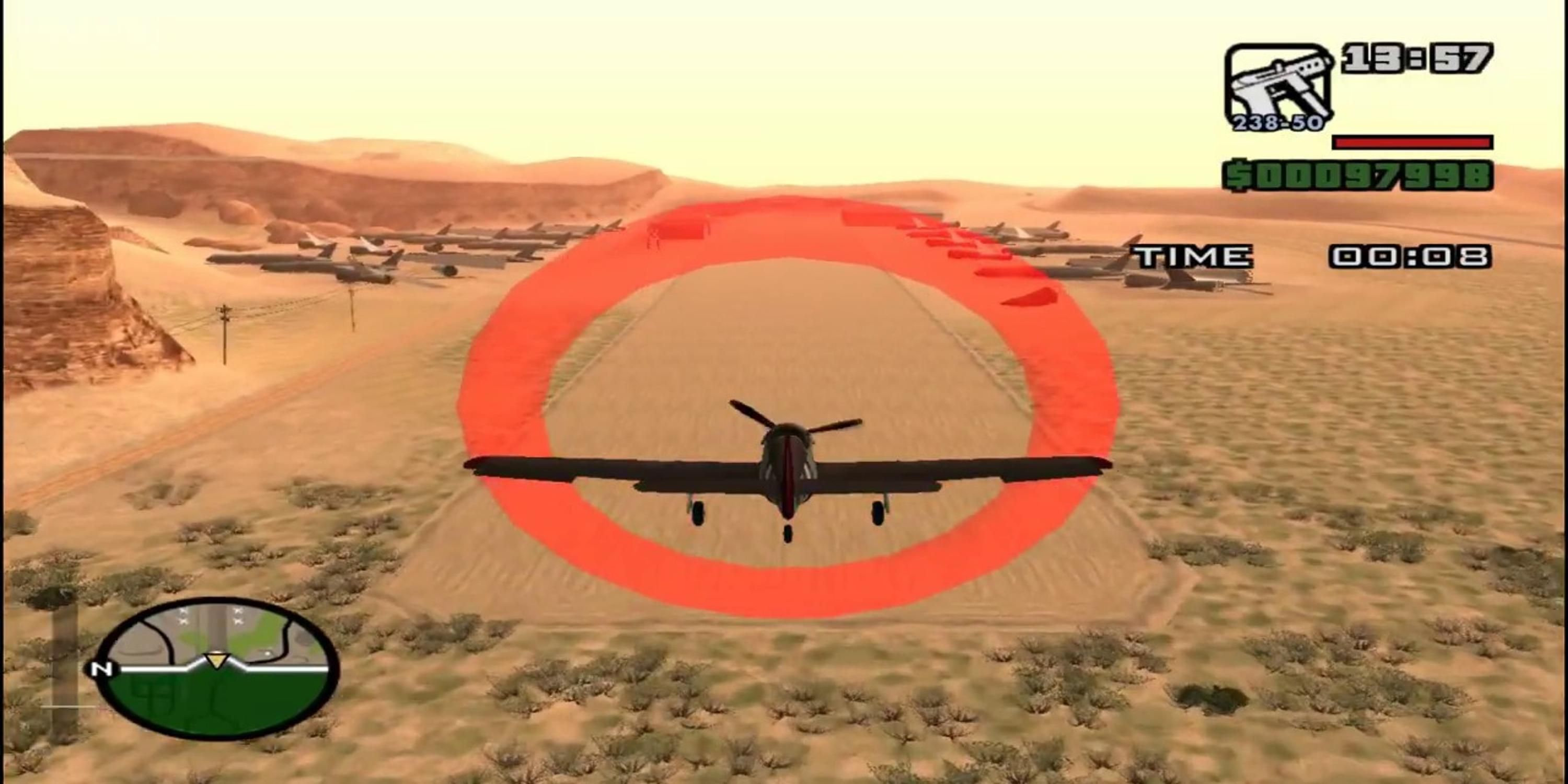 Flight on the plane in training to fly in mission to GTA San Andreas