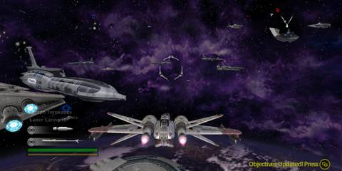 Flying a ship in Star Wars Battlefront 2