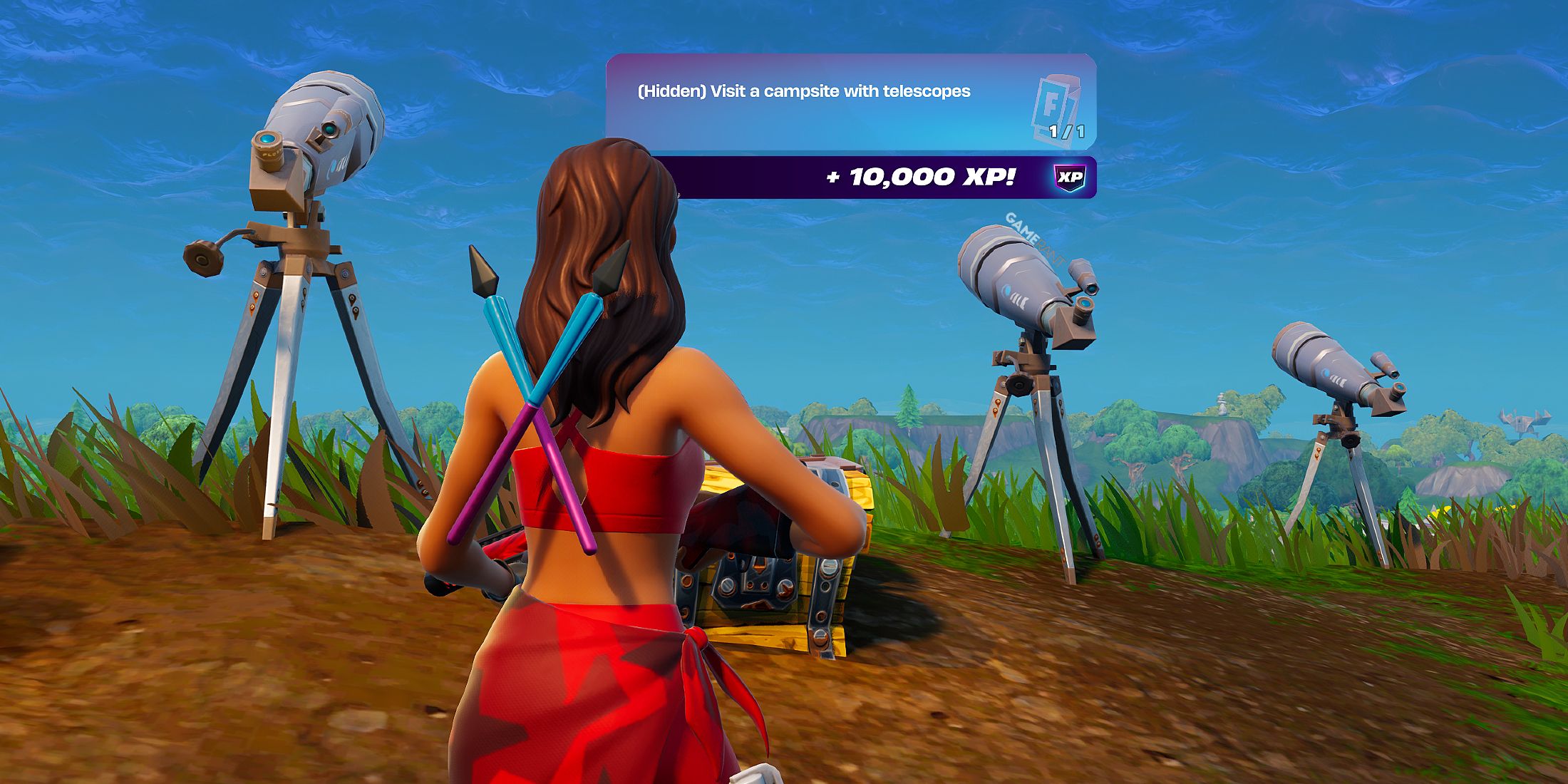 Fornite OG How To Visit a Campsite With Telescopes (Hidden Quest)