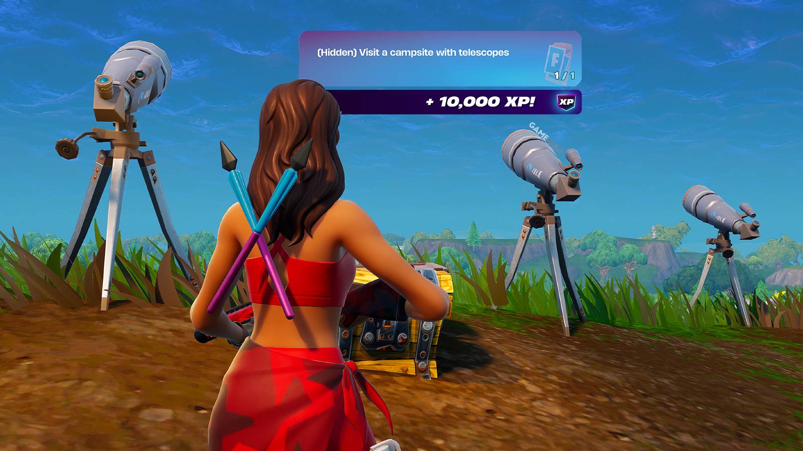 Fornite OG How To Visit a Campsite With Telescopes (Hidden Quest)
