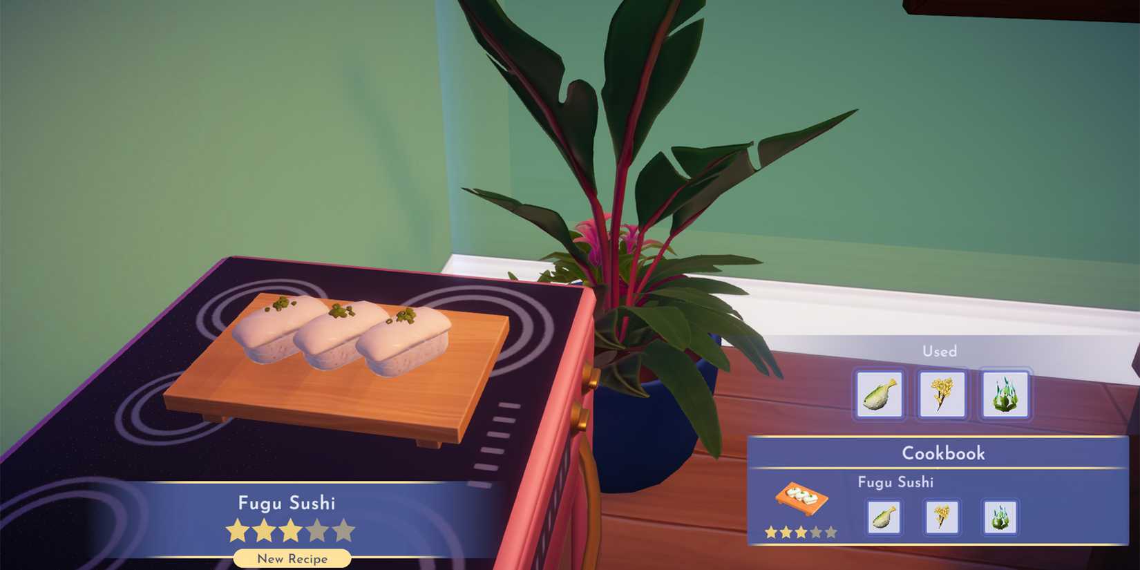 fugu sushi in ddv disney dreamlight valley