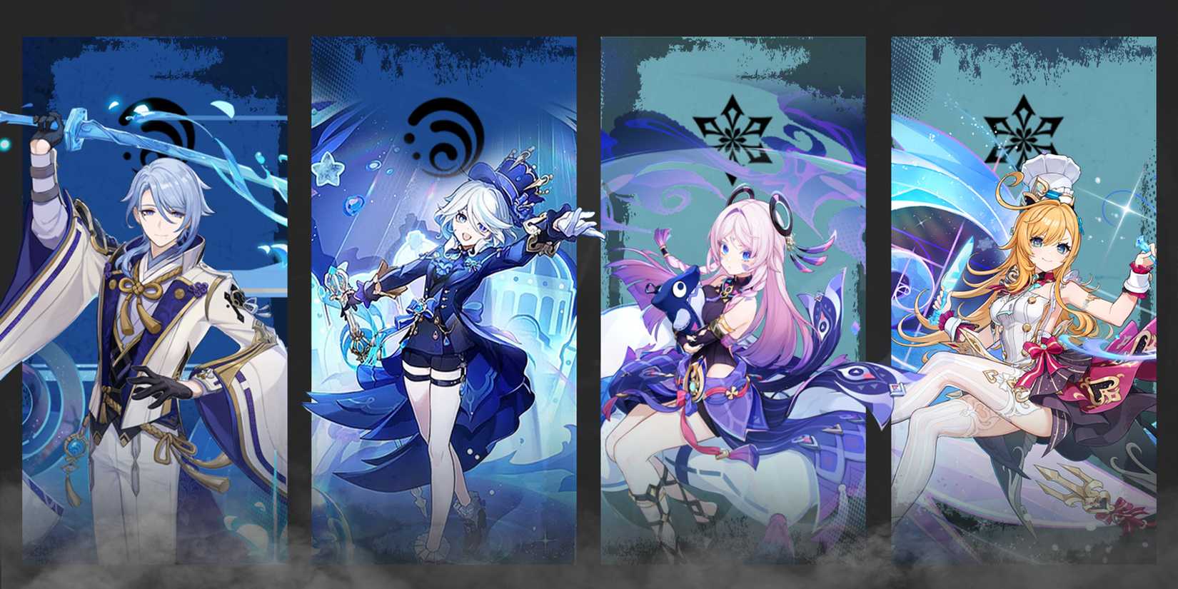 furina-citlali-escoffier-and ayato composition in genshin impact