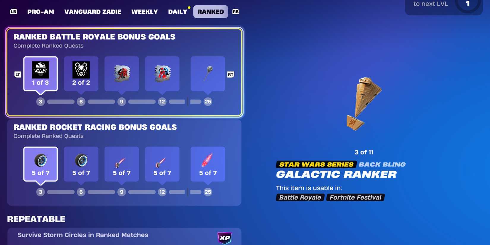 galactic ranked back bling fortnite