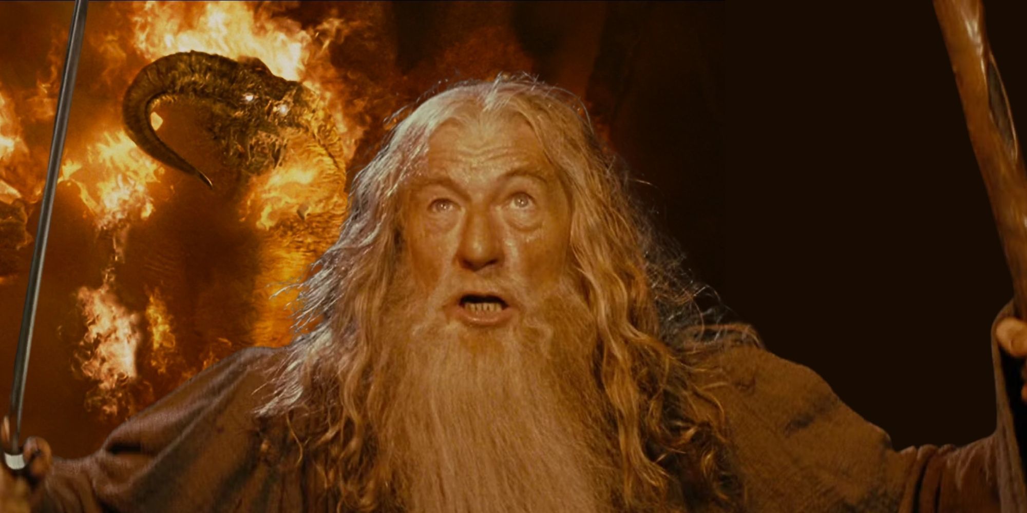 Gandalf and Balrog in The Lord of the rings