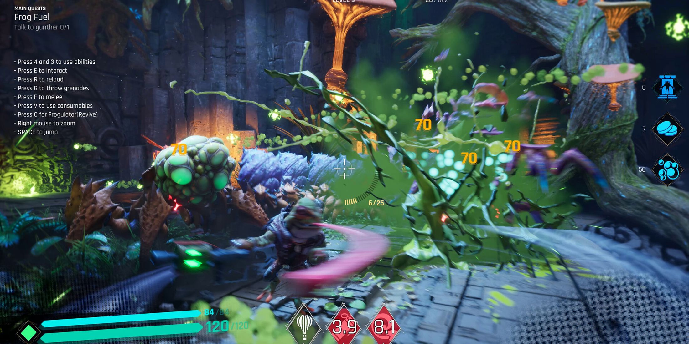 gang of frogs melee combat