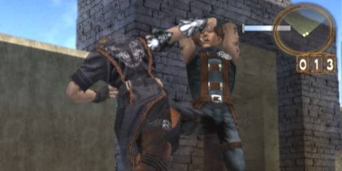 Gene fighting a powerful enemy - God Hand