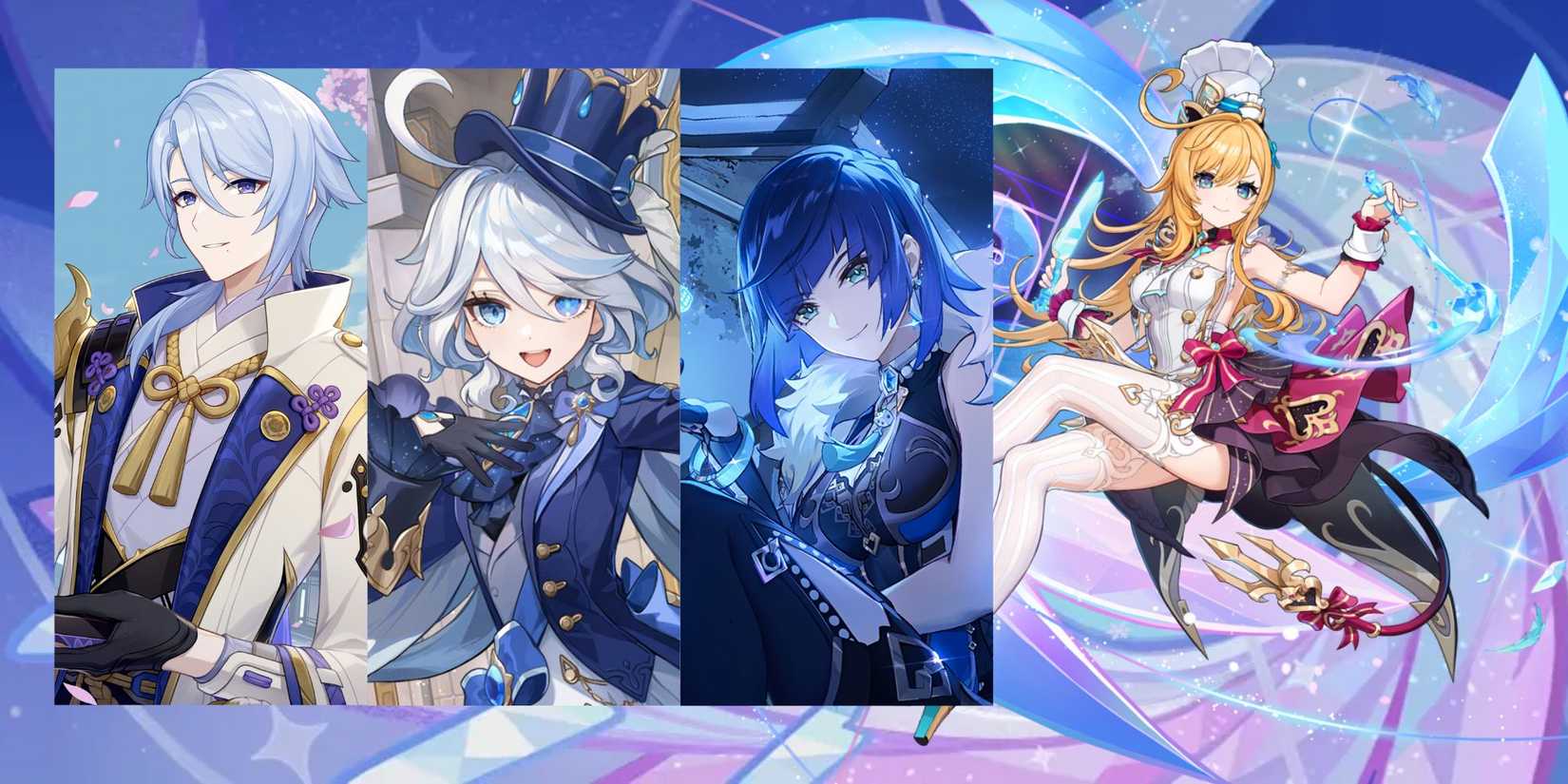 Genshin Impact Escoffier + Ayato + Furina + Yelan