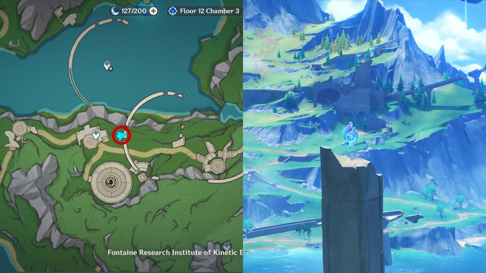Genshin Impact Fontaine Research Institute of Kinetic Energy Hydroculus Locations 11-3