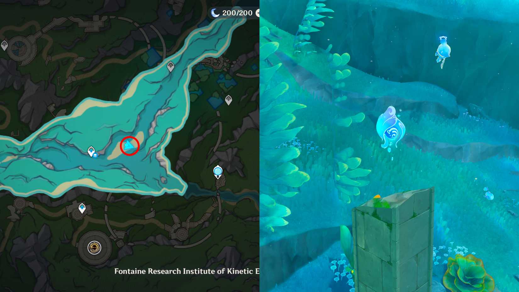 Genshin Impact Fontaine Research Institute of Kinetic Energy Hydroculus Locations 13