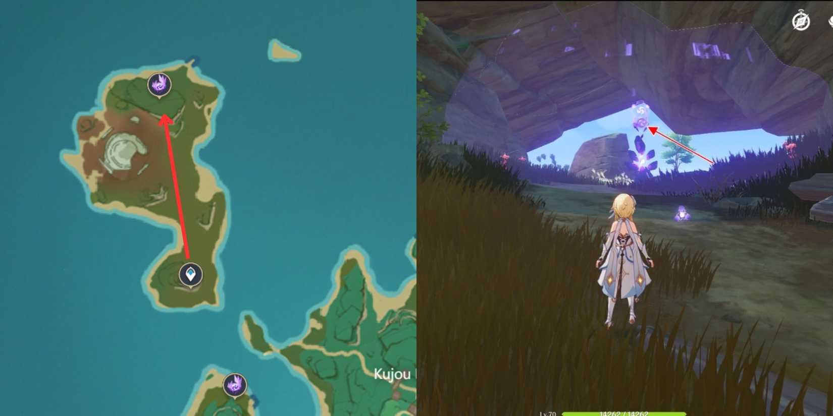 Genshin Impact- Kannazuka Electroculus Location 1