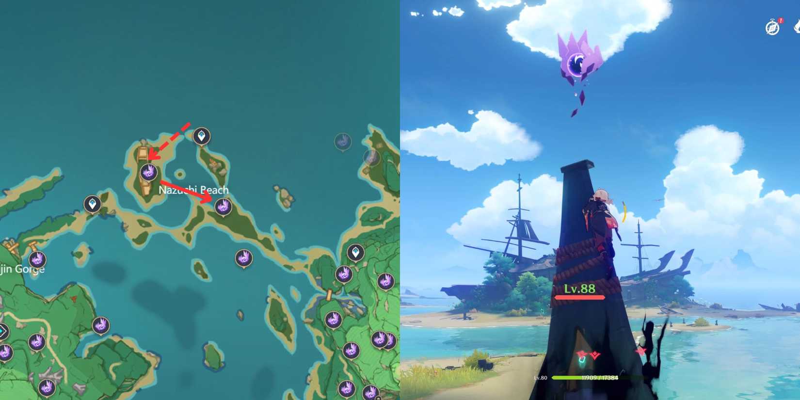 Genshin Impact- Kannazuka Electroculus Location 11