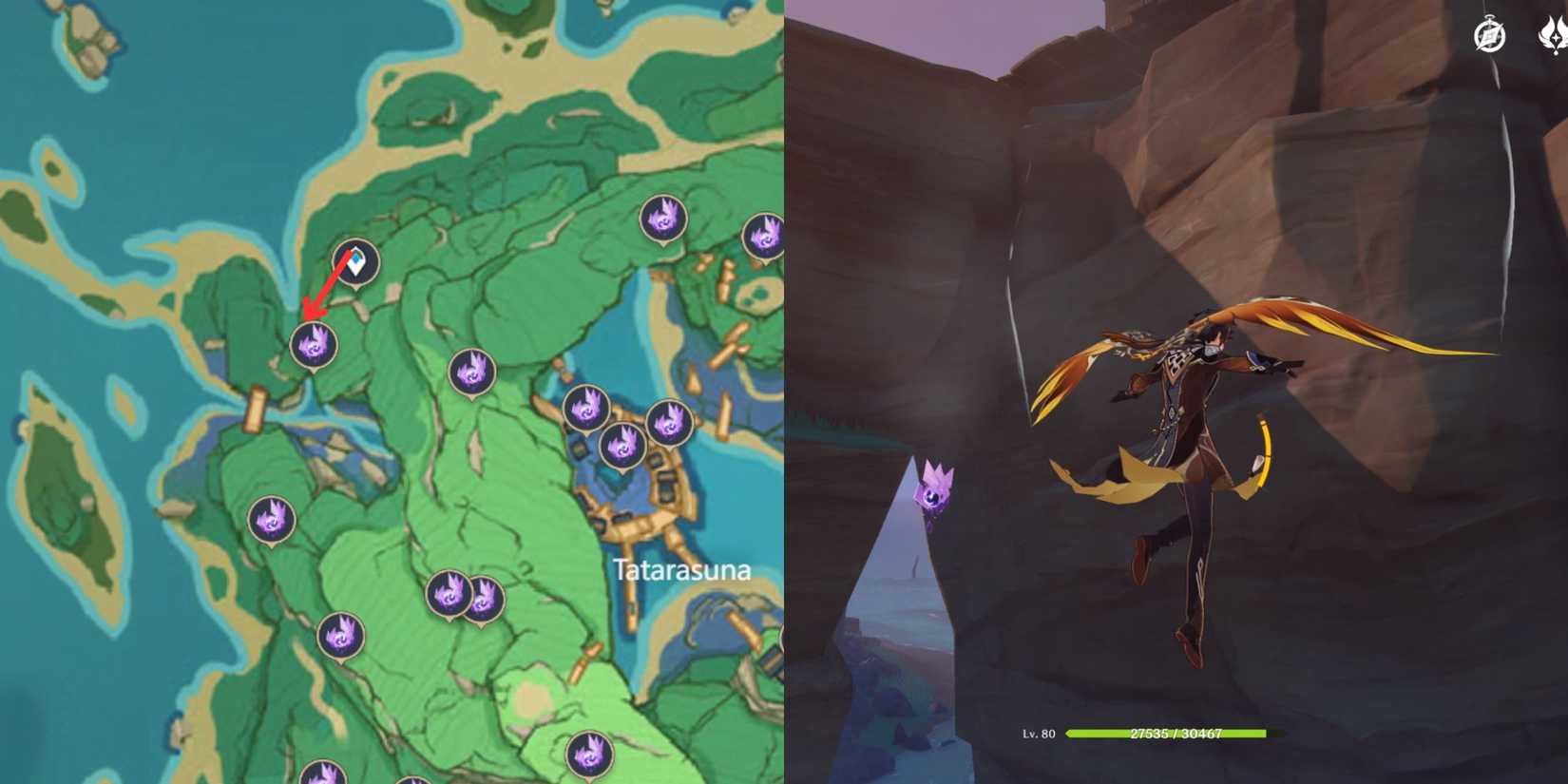 Genshin Impact- Kannazuka Electroculus Location 13