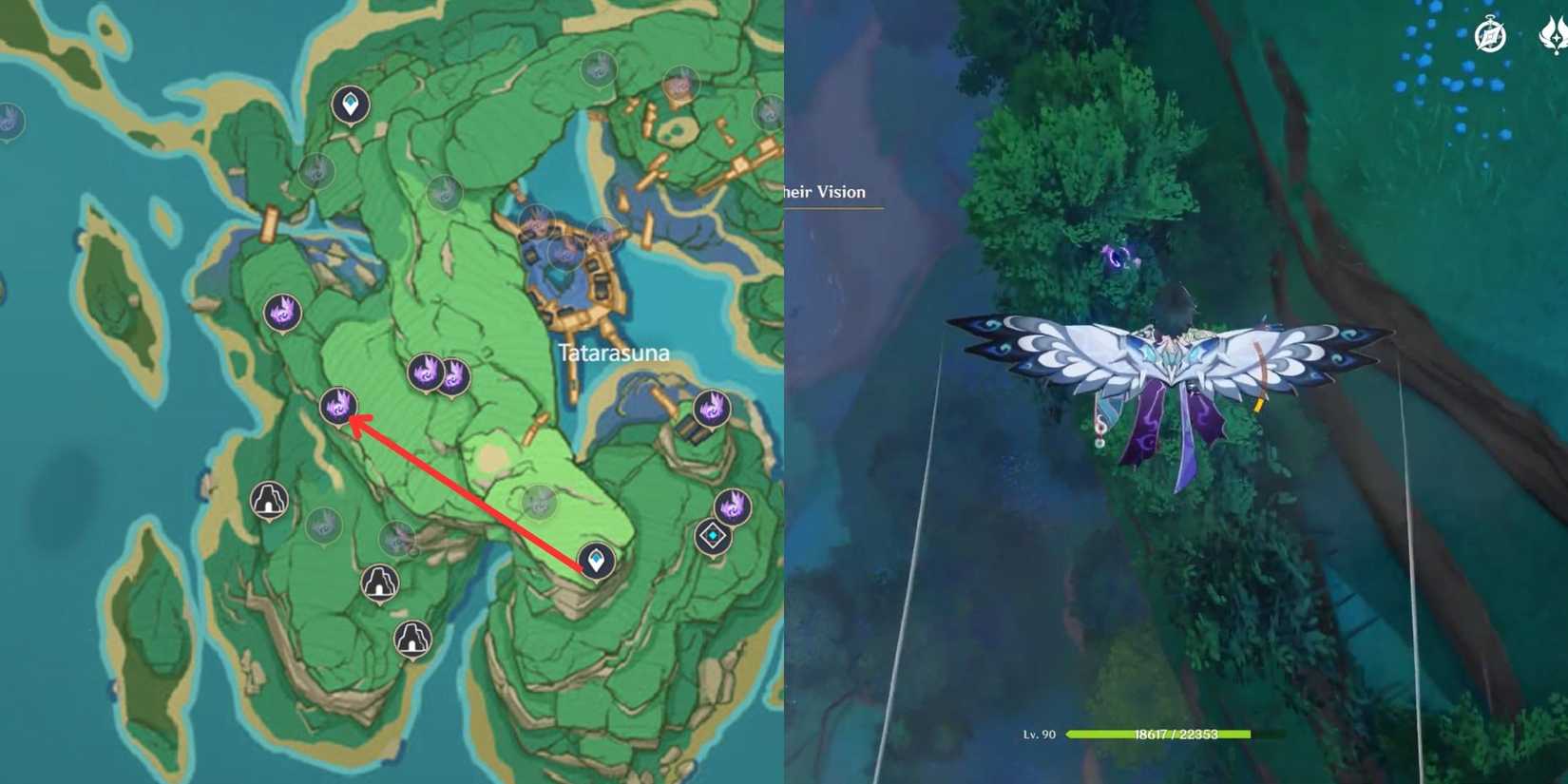 Genshin Impact- Kannazuka Electroculus Location 24