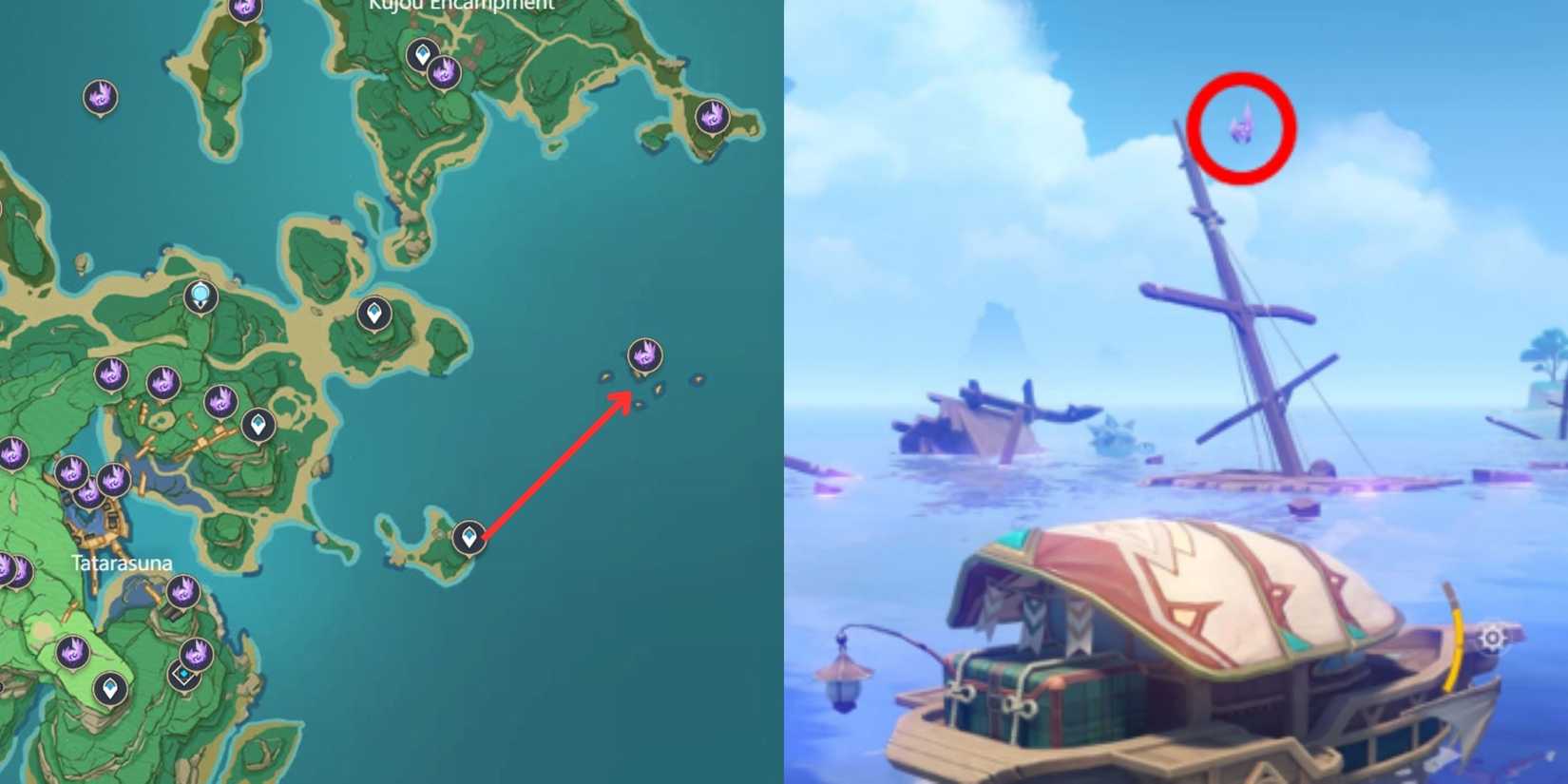 Genshin Impact- Kannazuka Electroculus Location 7