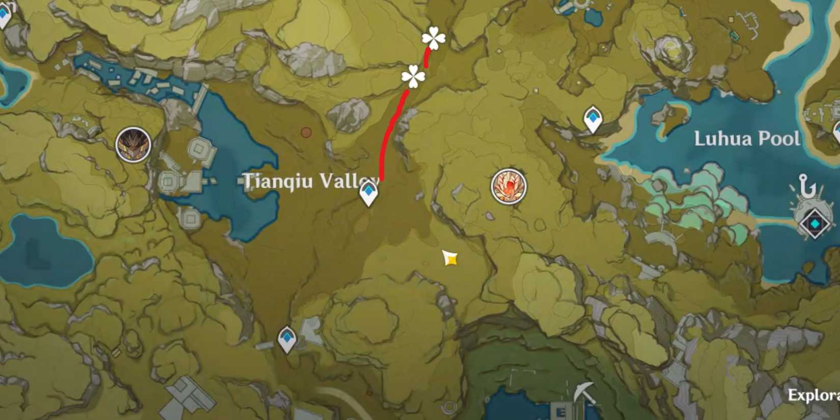 Genshin Impact- Tianqiu Valley Artifact Farming Route