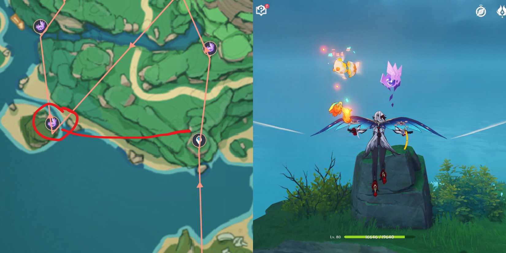 Genshin Impact- Tsurumi Island Electroculus Location 15