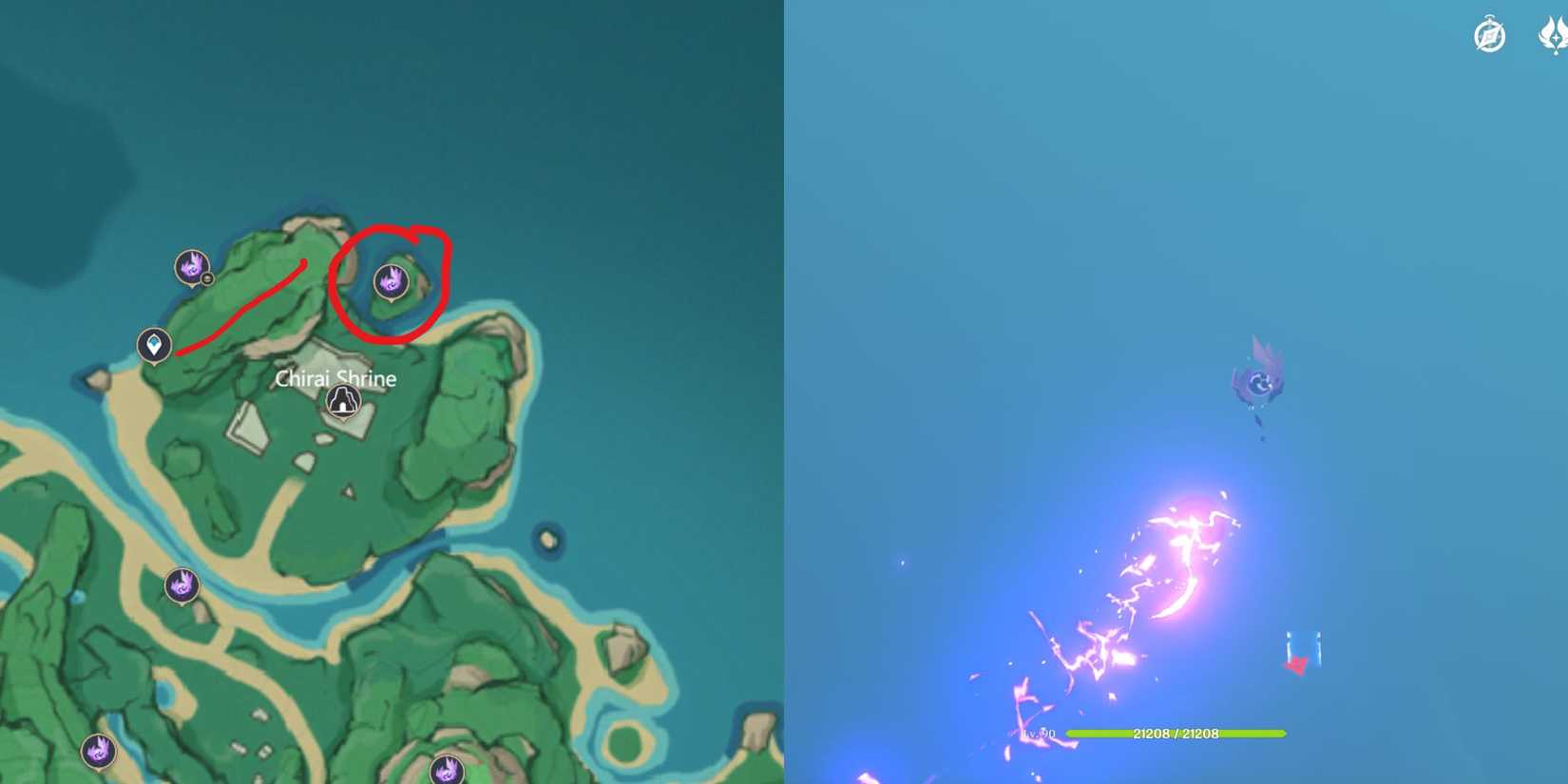 Genshin Impact- Tsurumi Island Electroculus Location 28