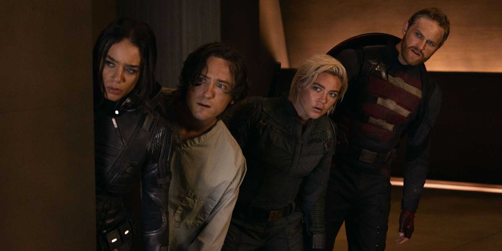 Ghost, Bob, Yelena and John in the bunker - Thunderbolts