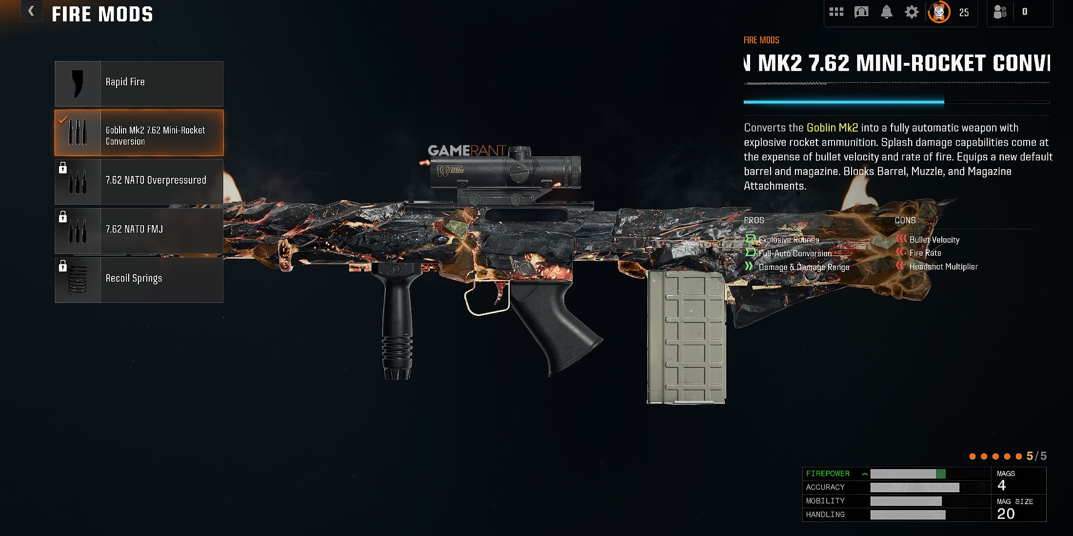 Как разблокировать преобразование мини-ракеты Гоблина MK2 .62 в Black Ops 6 и Warzone