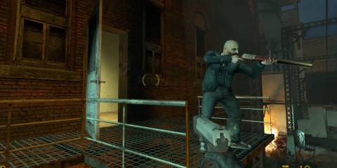 half-life 2 father grigori taking aim at enemies