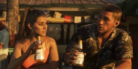 Jason and Lucia in GTA 6 drinking beer