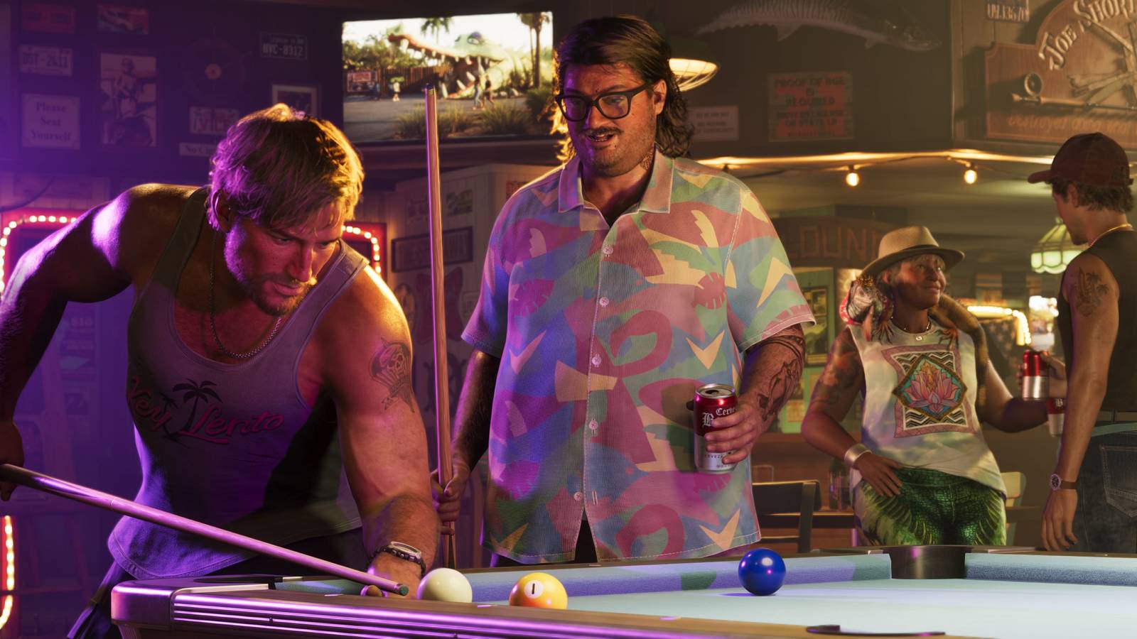 Cal Hampton playing pool on GTA 6