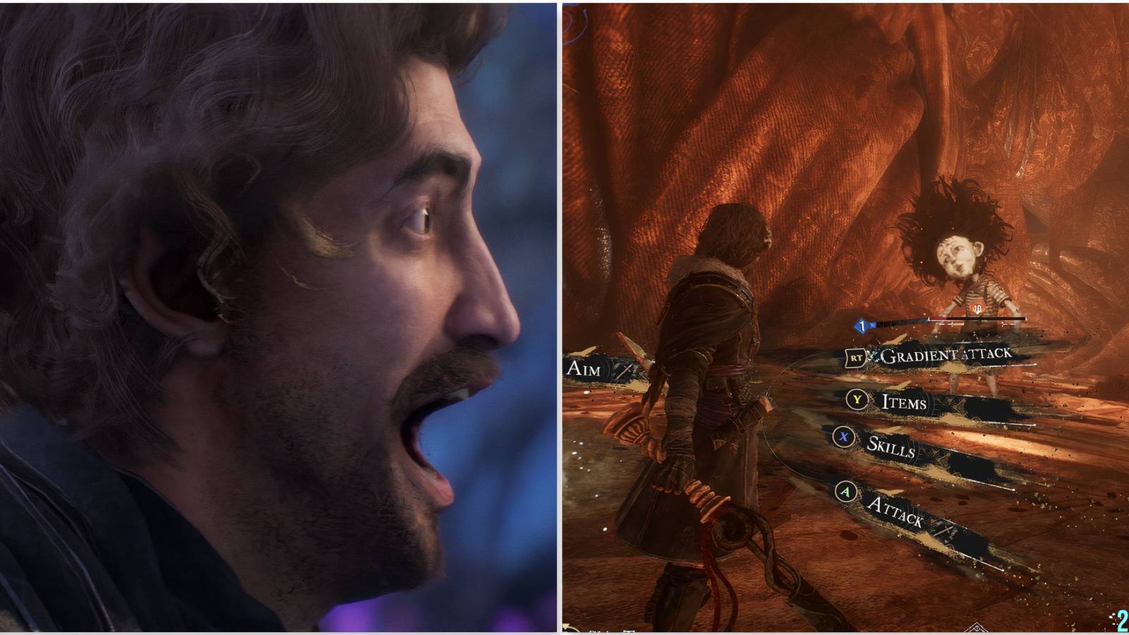 Gustave and Fighting Mime in Clair Obscur Expedition 33