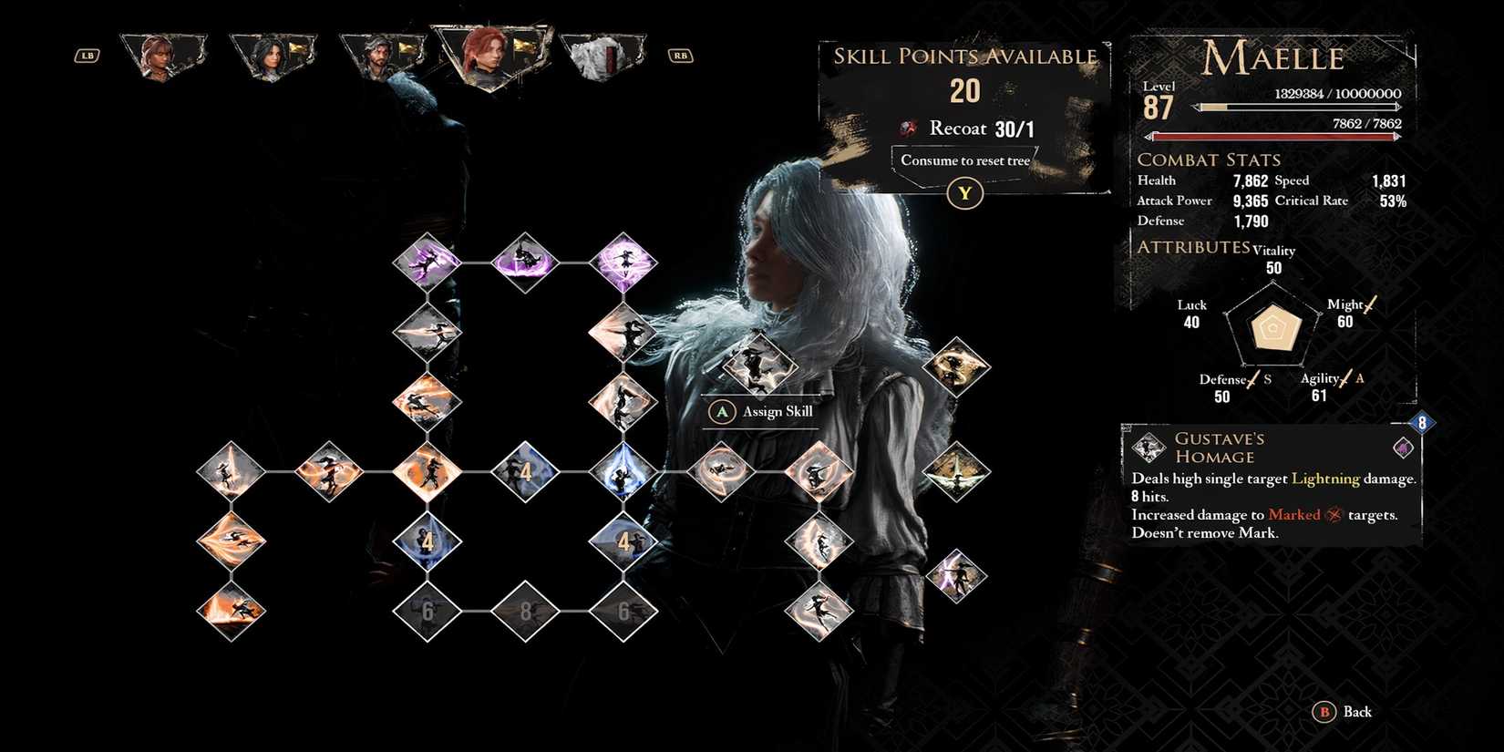 Gustave’s Homage skill in Clair Obscur Expedition 33