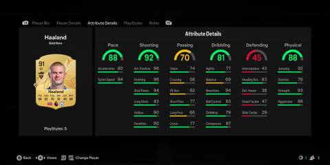 Haaland Stats - EA FC 25