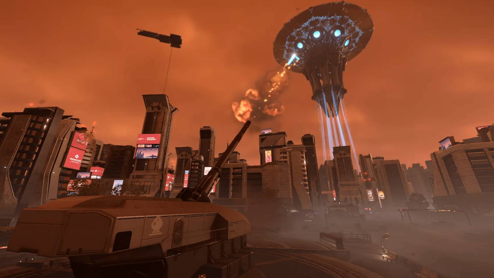 Helldivers 2 Planetary Defense Cannon Heart of Democracy trailer