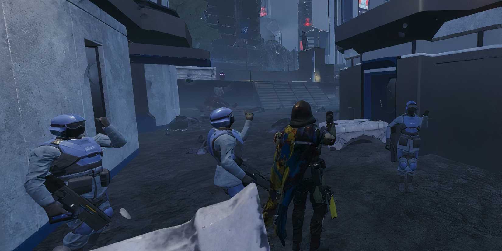 Helldivers 2 Super Earth Illuminate Invasion SEAF NPCs Salute with Player