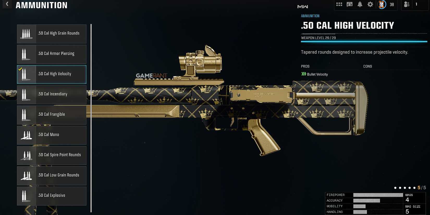 High Velocity Ammuntion in Warzone