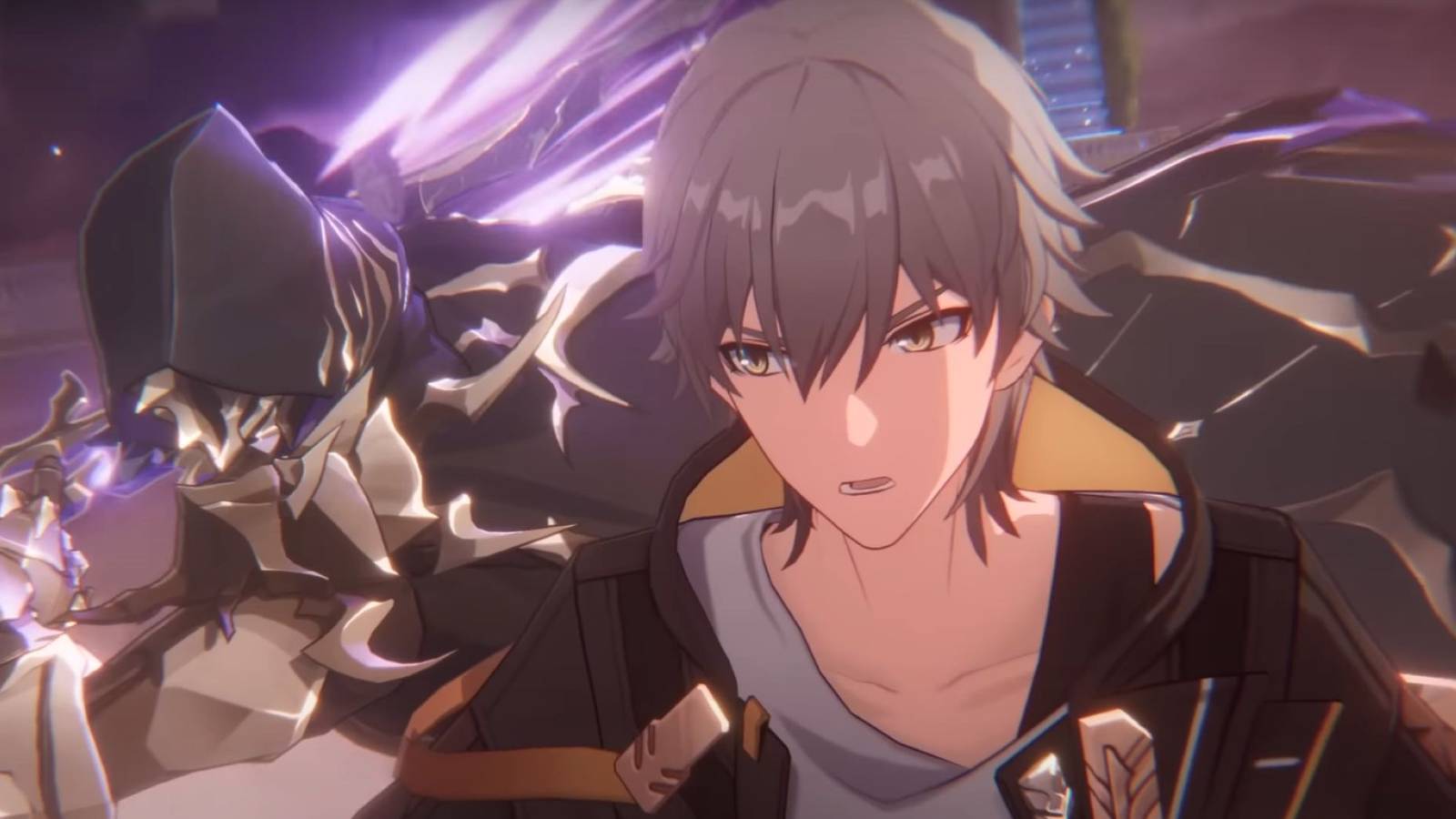 honkai star rail trailblazer caelus with black swordsman