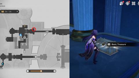 Honkai Star Rail Treasure Chests and Spirithief Locations in Fortress of Dome Eye of Twilight 29-1