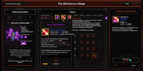 How do arcane clones work in the slormancer-1