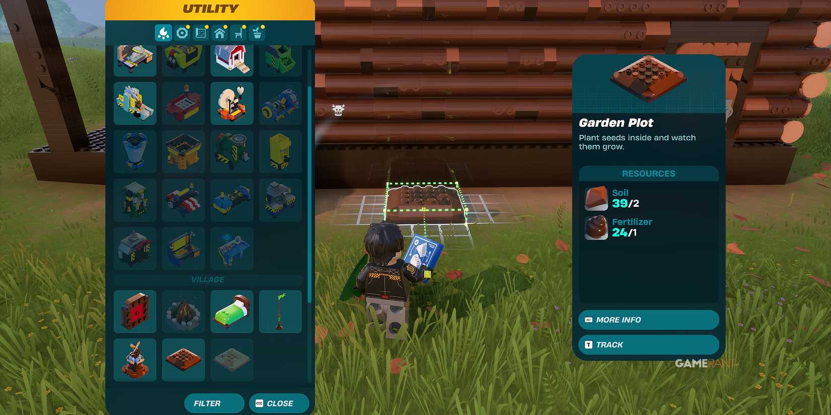 how to build a Garden Plot in LEGO Fortnite Odyssey