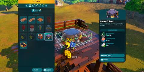 how to build a Launch Pad in LEGO Fortnite Odyssey