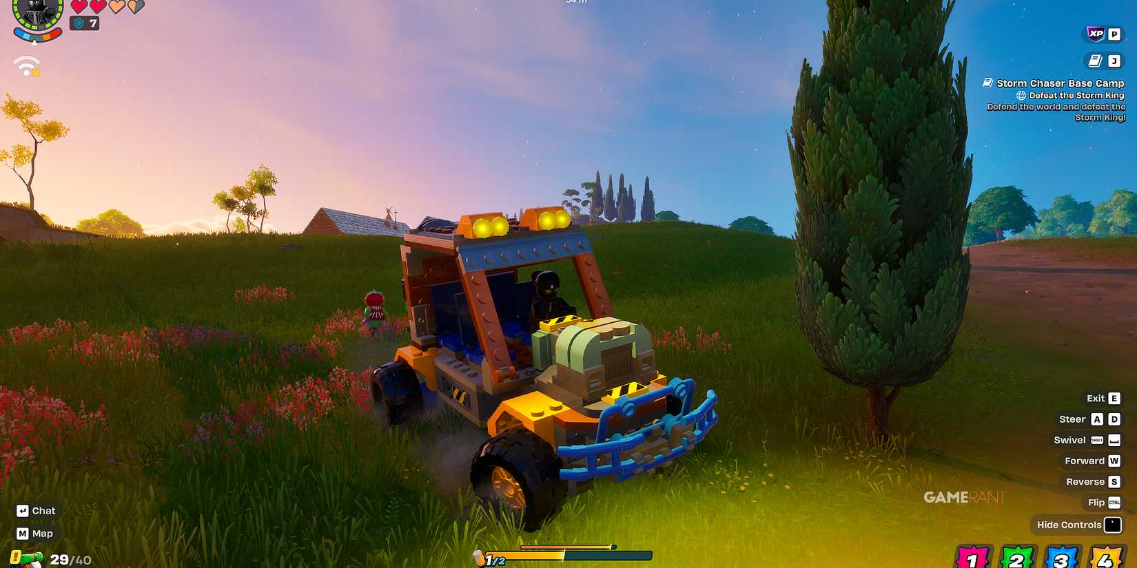 how to drive a vehicle in LEGO Fortnite Odyssey