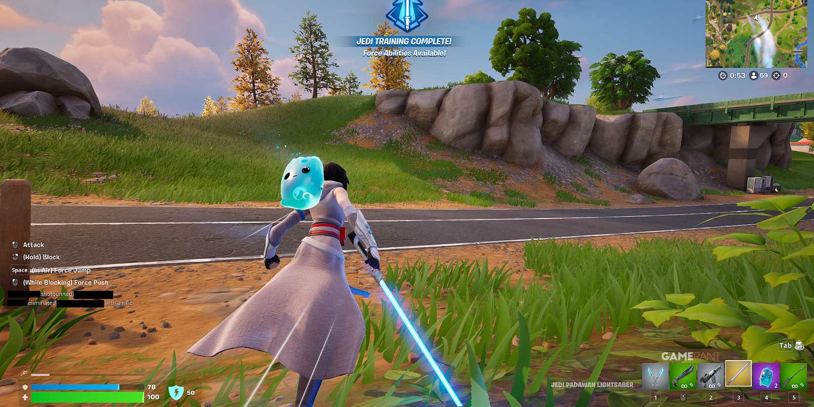 how to find a Jedi Padawan Lightsaber in Fortnite