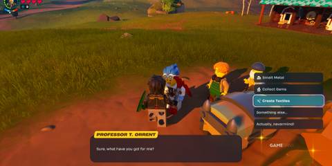 how to get a villager to create textiles in LEGO Fortnite Odyssey