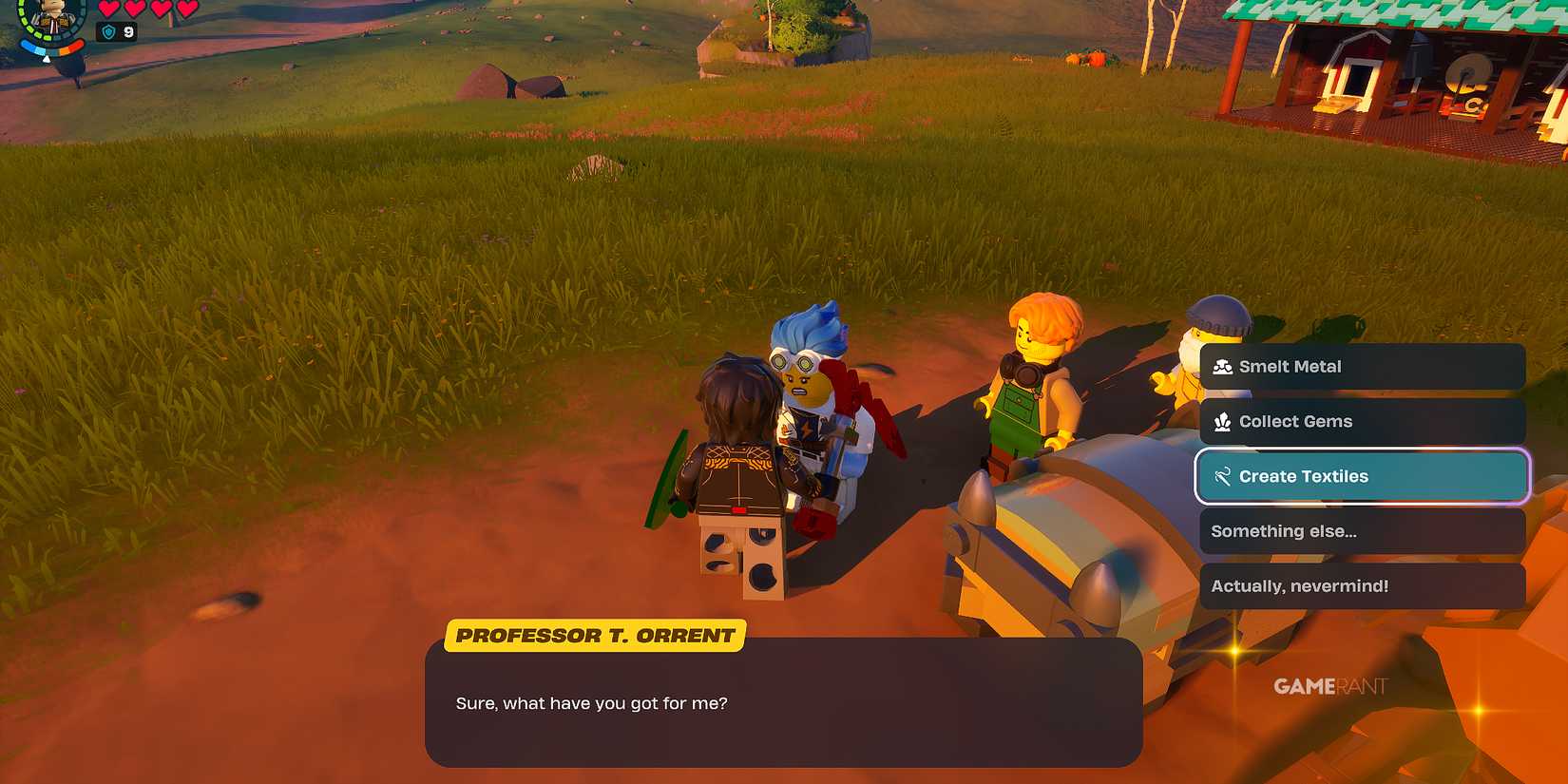 how to get a villager to create textiles in LEGO Fortnite Odyssey