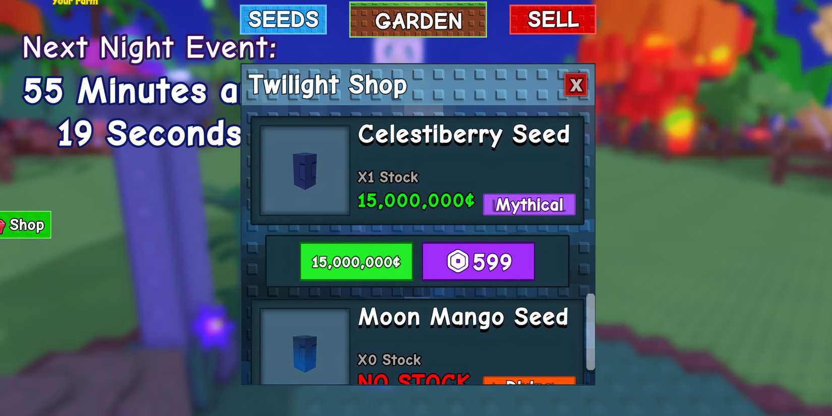 how to get celestiberry seed in grow a garden