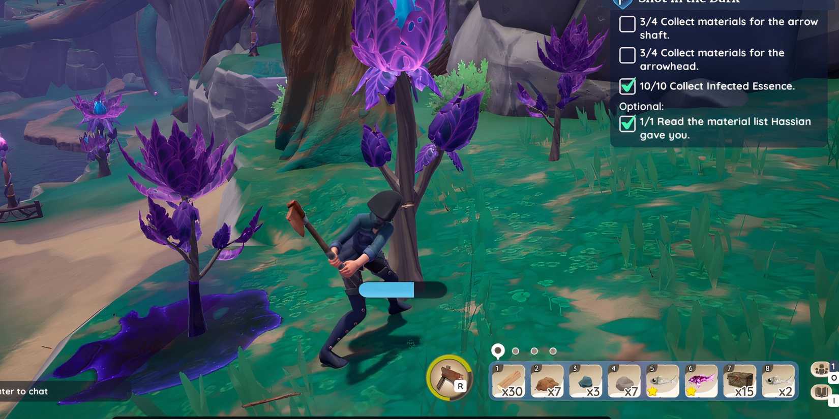 how to get elderwood in shot in the dark quest palia