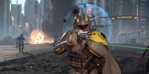 Helldivers 2 Stalwart Heavy Armor Heart of Democracy trailer