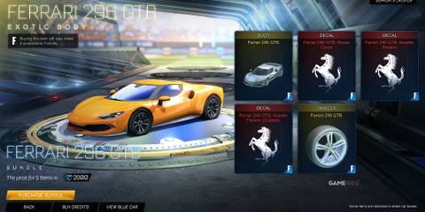 how to get the Ferrari 296 GTB in Rocket League