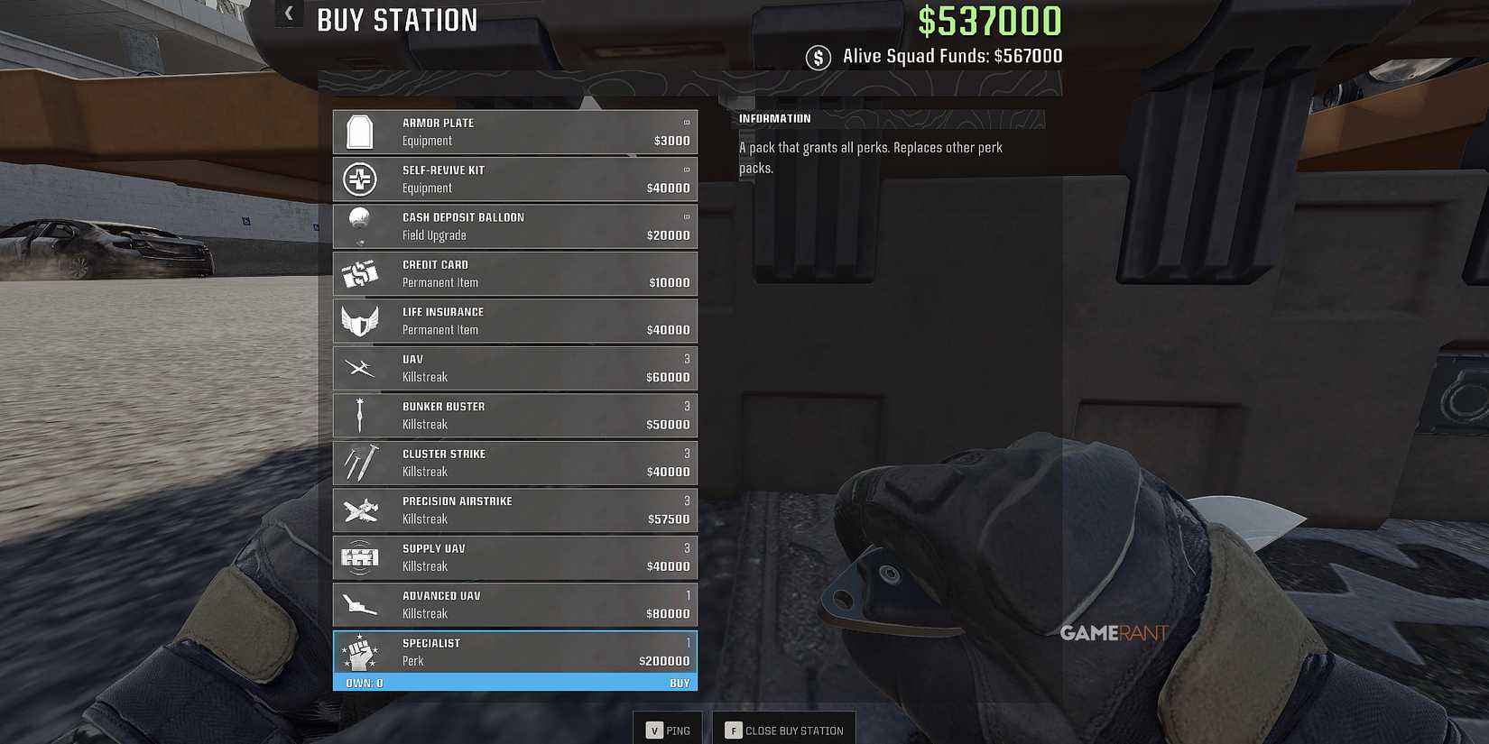 how to get the Specialist Pack in Plunder in Warzone