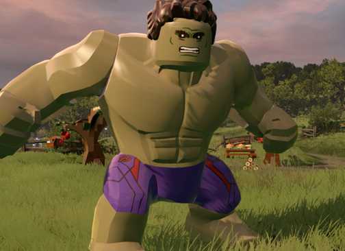 Hulk in a Field in Lego Marvel Avengers