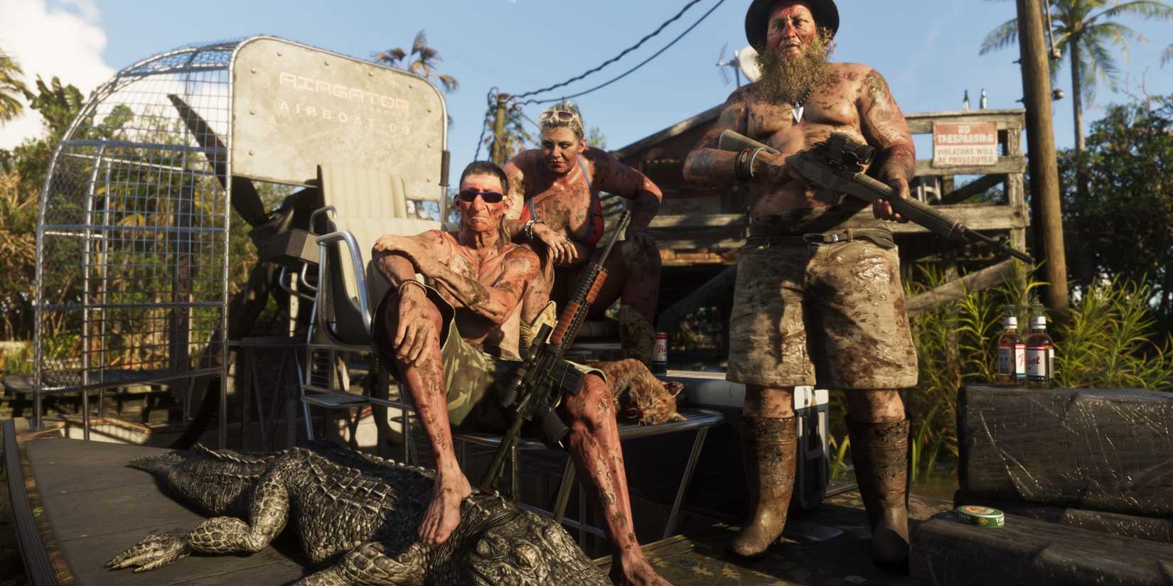 Hunters with rifles in Grand Theft Auto 6